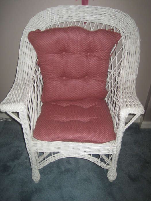 Vintage wicker chair (one of a pair)