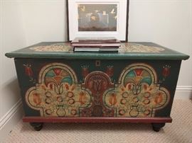 Hand painted chest by known Philadelphia artist.