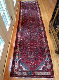 Hand woven Persian Mahal runner, 100% wool, measures 2' 10" x 12' 6".