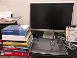 Part of an entire computerized photography system, more pics follow this one. That's a Wacom tablet in the foreground.