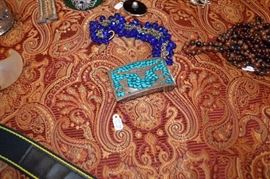miriam haskel necklace and earrings to match blue chech crystal bracelet