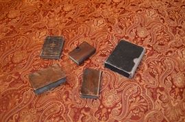 miniature leather bound bibles some dated 1800's highly collectable