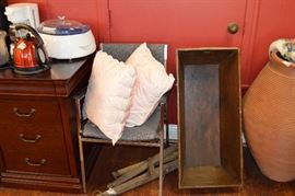 3 old primitive wood pieces used for cattle years ago, antique cross blade