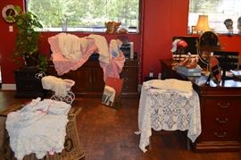 doll clothes and baby clothes, 2 sets of paper toys very old