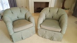 A. Rudin Upholstered Chairs