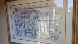 Leroy Neiman Print - NY Stock Exchange - sunfaded