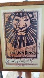 Cast signed "The Lion King" poster