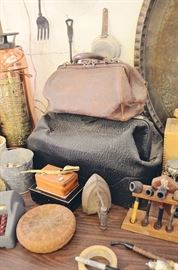 Doctor's Bags, Sad Iron, Pipes, Badger Fire Extinguisher Lamp