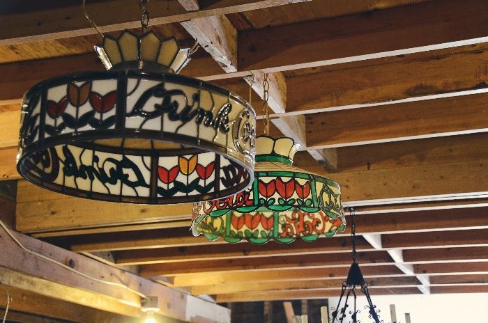 Coca-Cola Tiffany Lamp (and Plastic lamp too)