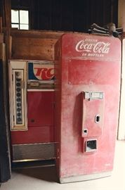 RC Cola and 2 Coca-Cola Vending Machines (1 not pictured)