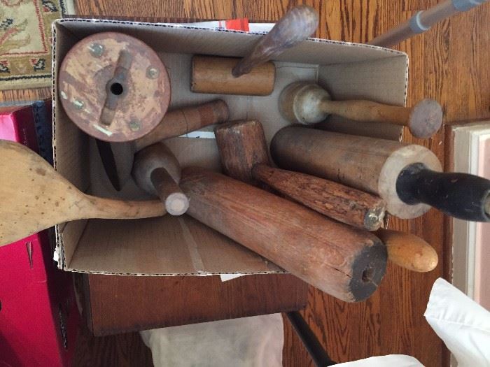 Vintage Rolling Pins and Spools