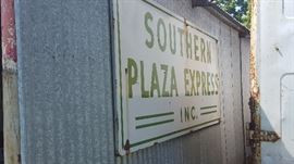 Southern Plaza Express Porcelain Enamel Sign