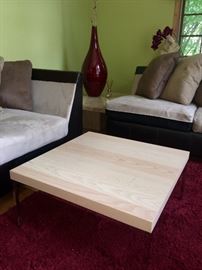 Wood Coffee Table with Metal Legs