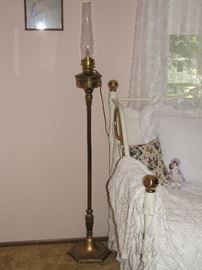 Antique piano floor lamp