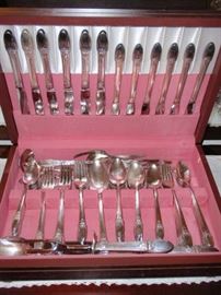 1847 Roger Brothers IS Flatware Set. Service for 12 with extras and serving pieces