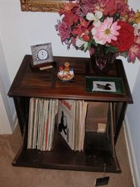 Vintage Lane Solid Wood Record Cabinet