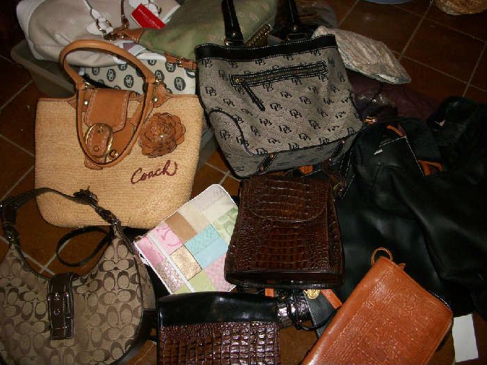 over a dozen brand new with tags designer handbags