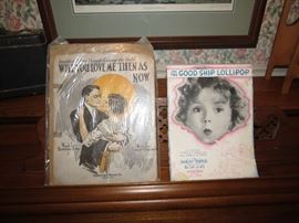 Just a taste of some of the Antique sheet music.