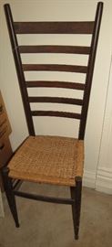 1 of 2 Antique Ladder back chairs