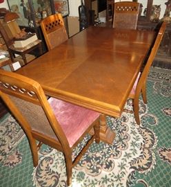 Another Beautiful Vintage Dining Set with chairs and Leaf By Lenoir Chair Company