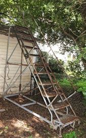 10 foot commercial roll around shop ladder.