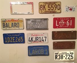 Several collectible license plate