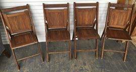 Awesome set of 4 Antique Theater chairs