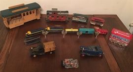 We have some trains and lots of cars and old banks