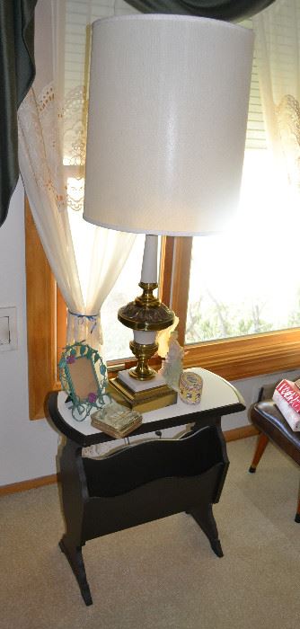 Magazine Stand, Table Lamps