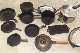 Cast Iron Skillets, Presure Cooker
