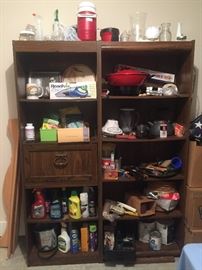 Shelving on Garage also for sale.  Garage items.