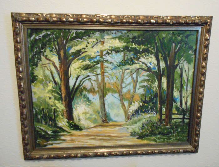 Oil Painting From Connecticut Gallery 1950's