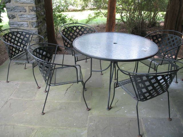 Patio set with 6 chairs