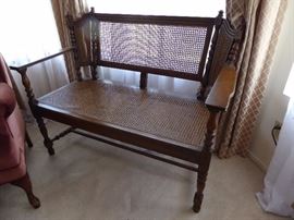 Caned 2 seater bench in excellent condition!
