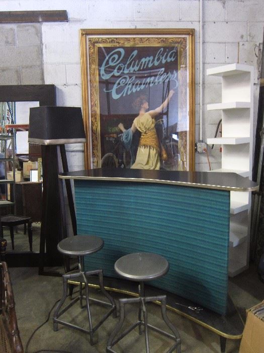 Vintage Bar, a Large picture of Columbia Chainless poster,  Adjustable Barstool .
