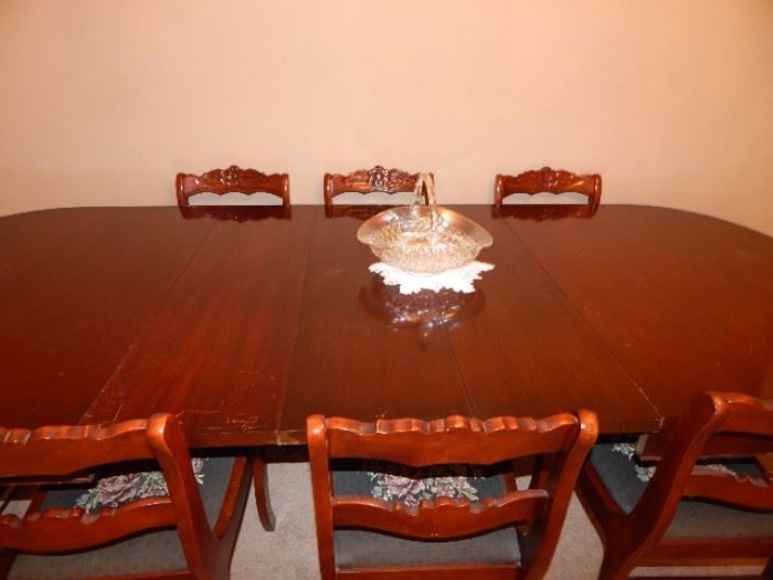 tell city formal dining table with 8 chairs