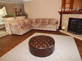 sectional sofa and lare ottoman