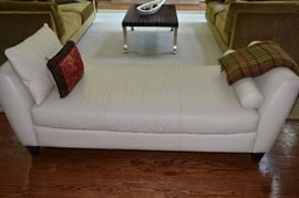 Leather Natuzzi chaise.