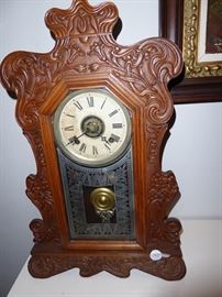 017 American, Art Nouveau clock