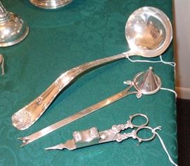 Tiffany "Wave Edge " sterling ladle; Sanborns sterling snufter