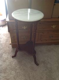 Marble Top Plant Stand $ 40.00