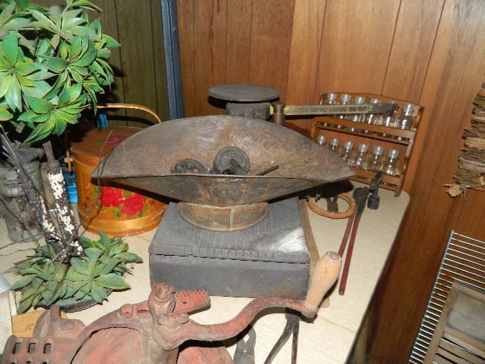 Old Scales and corn sheller