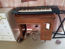Casio keyboard & White Sewing Machine