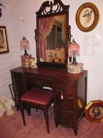 Just what you asked for!  a beautiful vintage dresser with mirror
