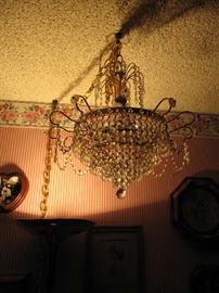 Bling!  This crystal chandelier just needs a new switch so it can light up your life!