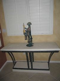 Kachina style iron candlesticks