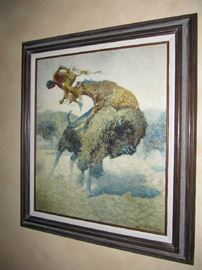 Frederick Remington Framed Print  aprrox 24x31