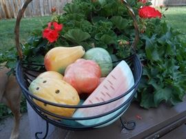 Vintage Marble Fruit Basket!