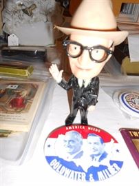 Goldwater statue, Goldwater/Miller buttons!