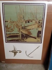 Framed art work original lithograph limited edition